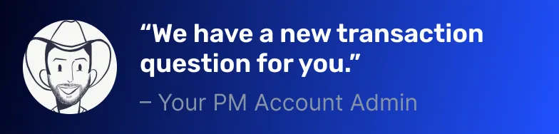 A pop up of a account admin confirming an action.